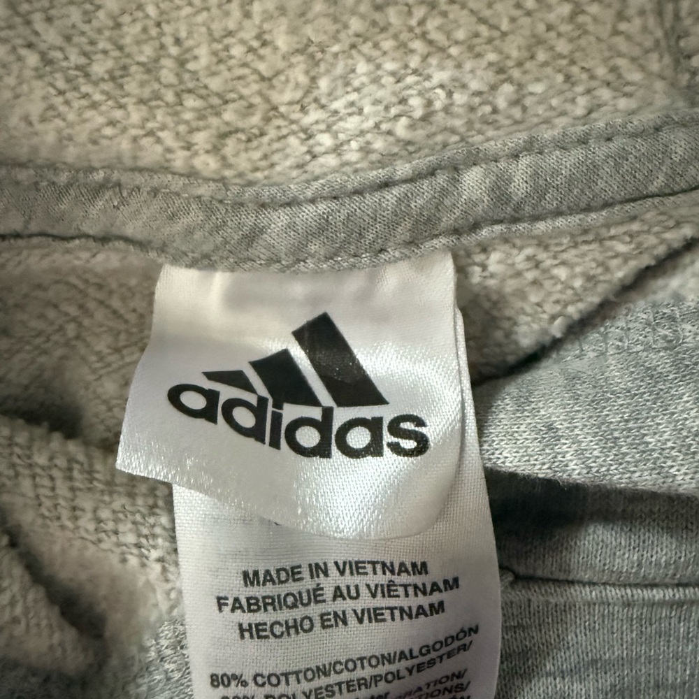 Adidas boys, black white and gray hoodie size Medium 10/12 - Picture 7 of 7